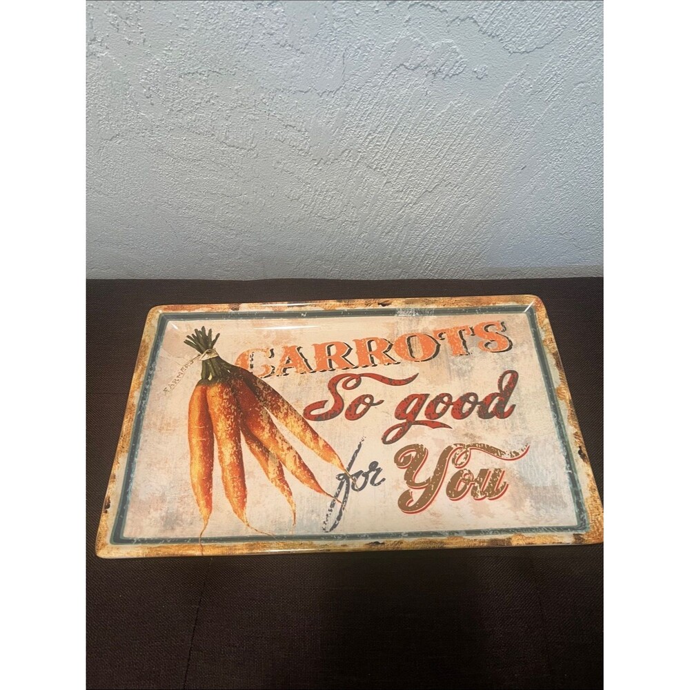 #2306* “9x13” So Good for You Carrots Decorative Tray - Orange